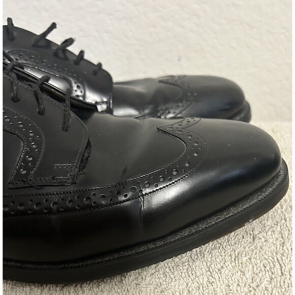 Johnston & Murphy Black Wingtip Oxford Men\'s Dress Shoes Size 10.5M main image 4